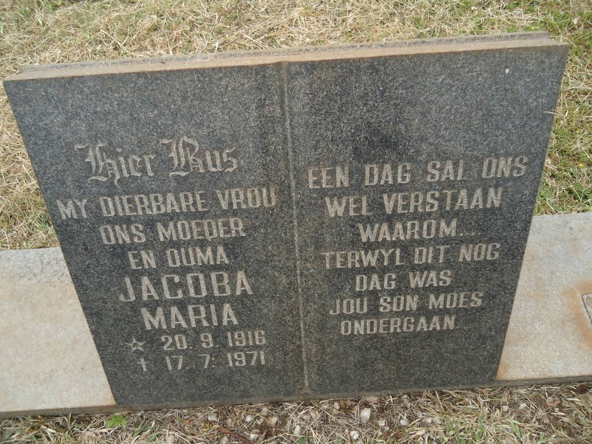 ? Jacoba Maria 1916-1971