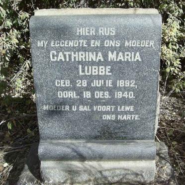 LUBBE Catharina Maria 1892-1940