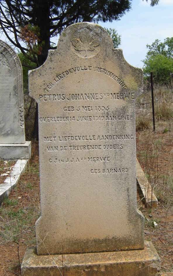 MERWE Petrus Johannes, van der 1895-1919