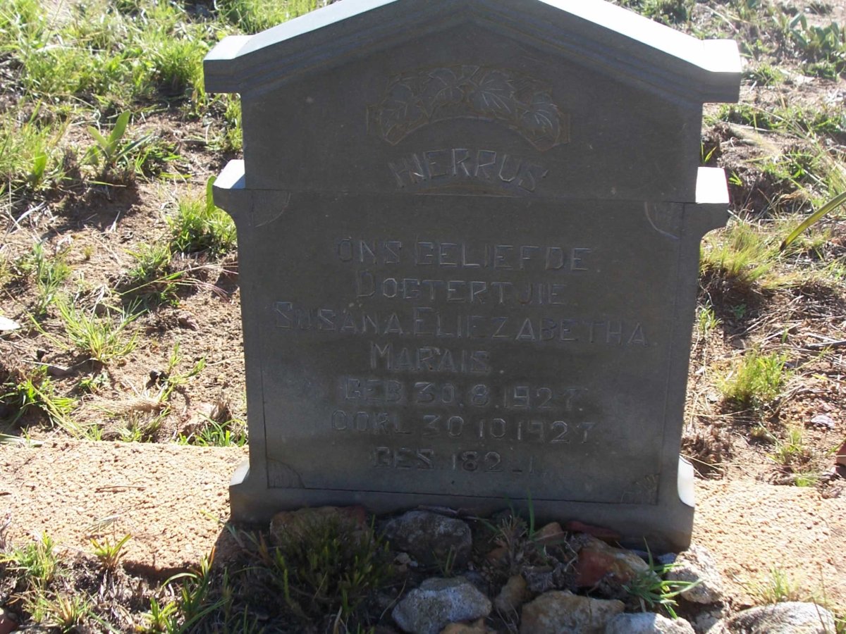 MARAIS Susanna Elizabeth 1921-1927