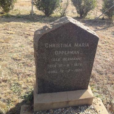 OPPERMAN Christina Maria nee HERMANN 1876-1920