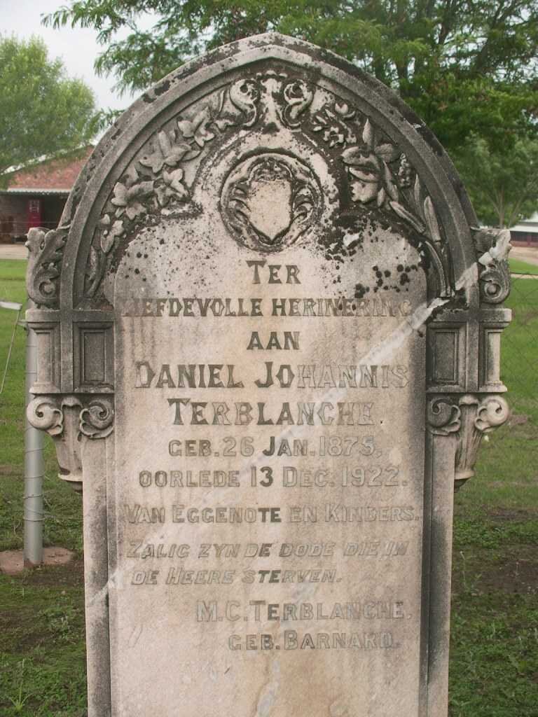 TERBLANCHE Daniel Johannis 1875-1922