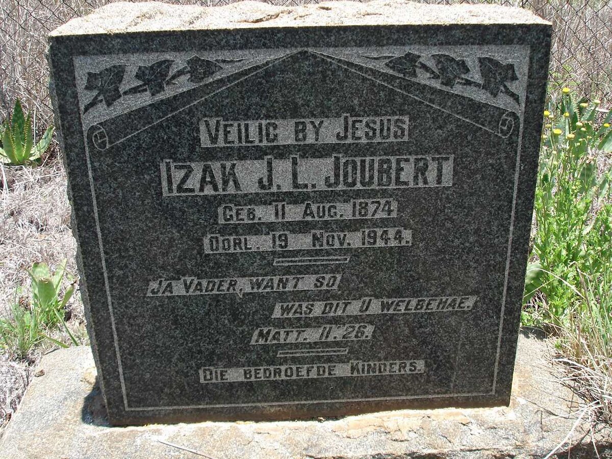 JOUBERT Izak J.L. 1874-1944