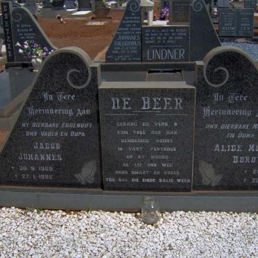 BEER Jacob Johannes, de 1909-1982 &amp; Alice Muriel Dorothy 1907-1986