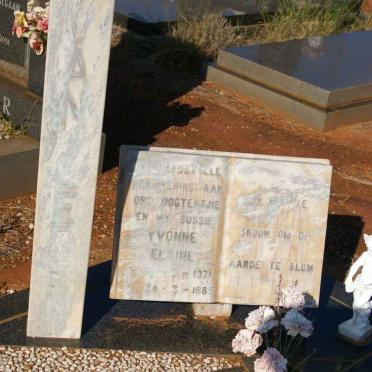 EEDEN Yvonne Elaine, van 1971-1985