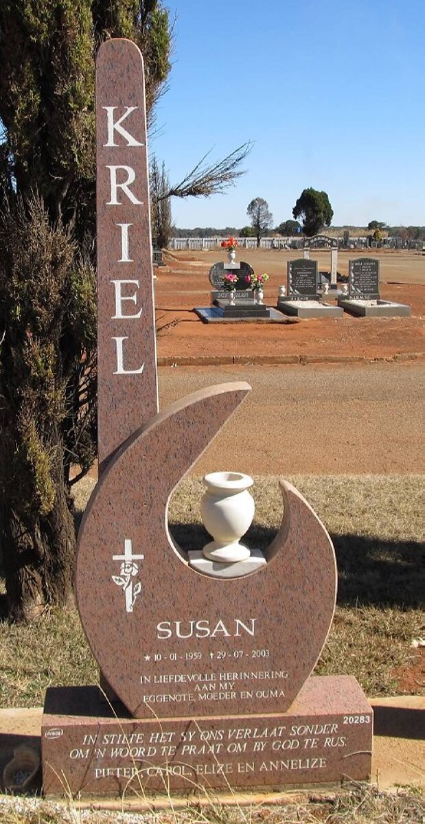 KRIEL Susan 1959-2003