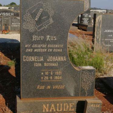 NAUDE Cornelia Johanna nee BOTHMA 1921-1964