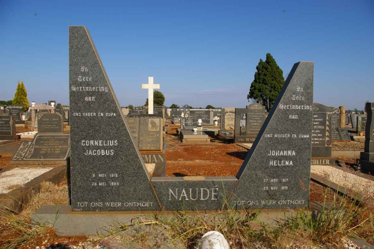 NAUDE Cornelius Jacobus 1918-1985 &amp; Johanna Helena 1917-1970