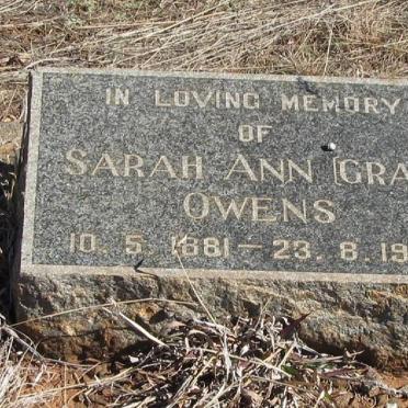 OWENS Sarah Ann 1881-1964