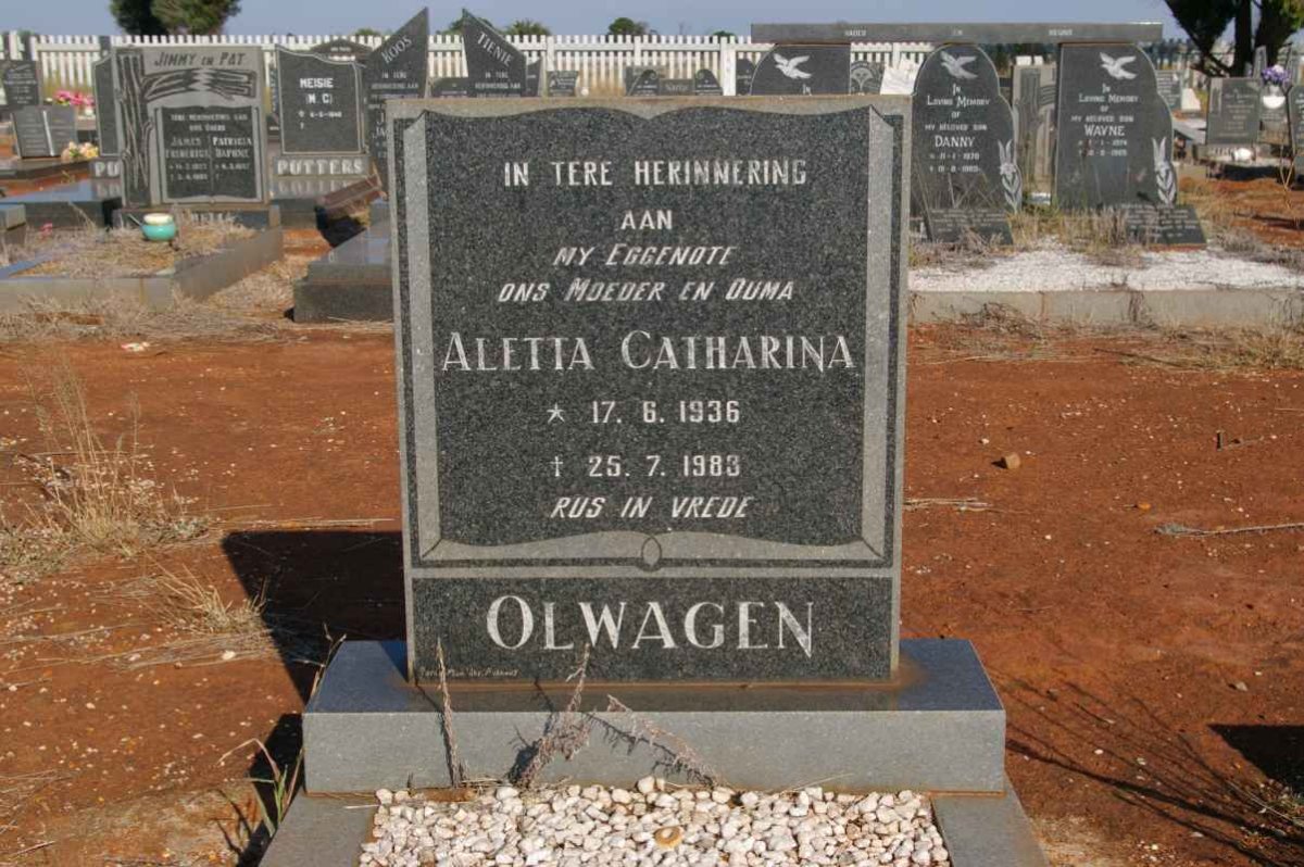 OLWAGEN Aletta Catharina 1936-1983