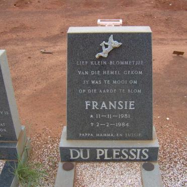 PLESSIS Fransie, du 1981-1984