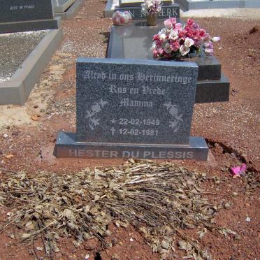 PLESSIS Hester, du 1949-1981