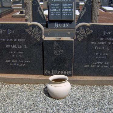 PLESSIS Charles S., du 1948-1971 :: DU PLESSIS Elsie L. 1921-1971