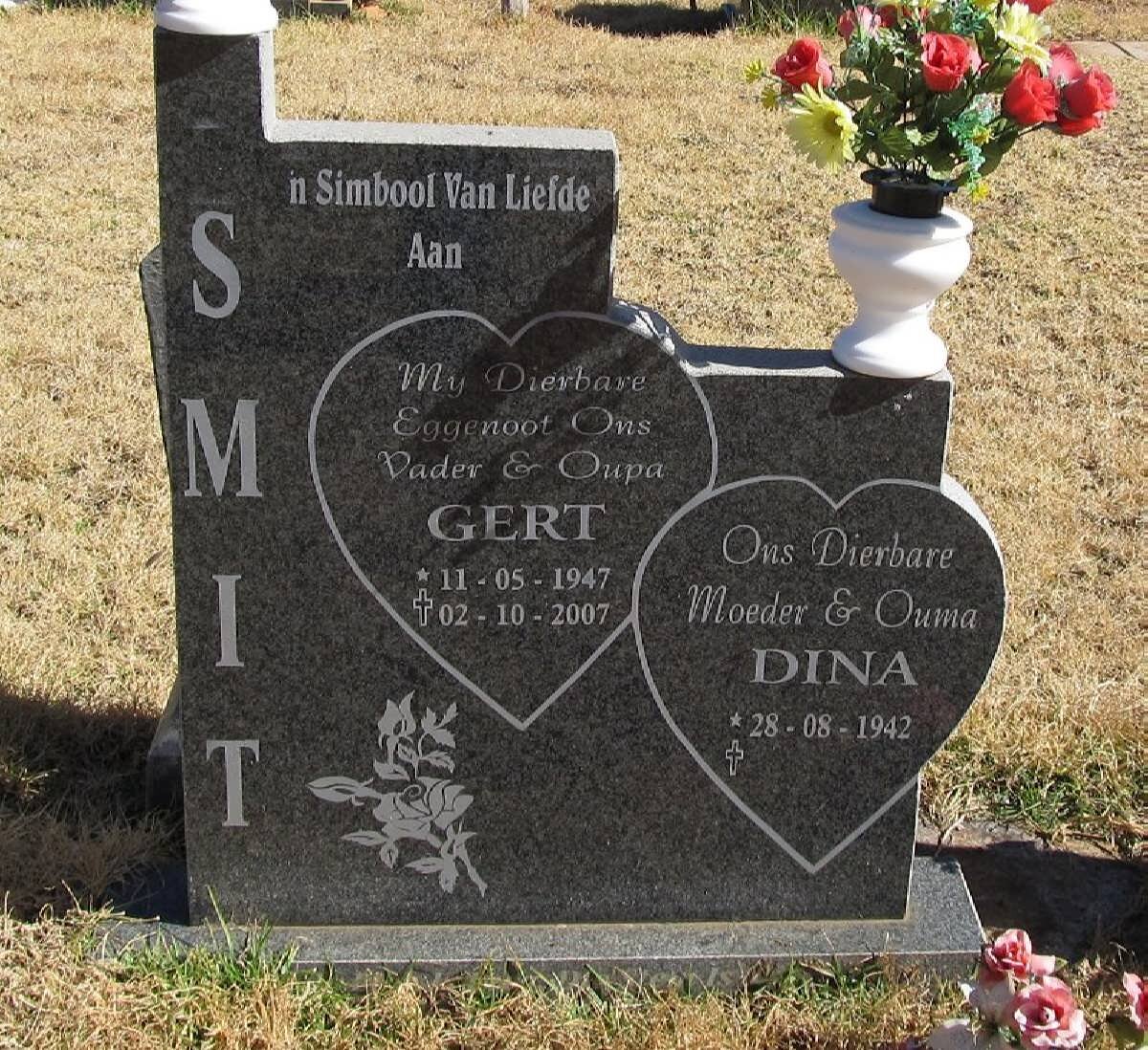 SMIT Gert 1947-2007 &amp; Dina 1942-