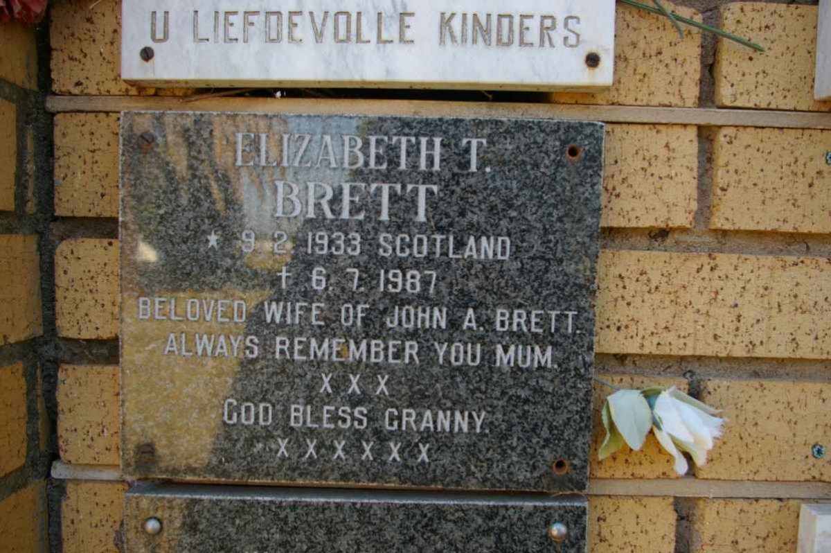 BRETT Elizabeth T. 1933-1987