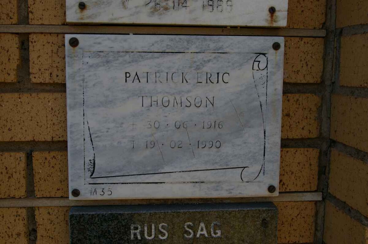 THOMSON Patrick Eric 1916-1990