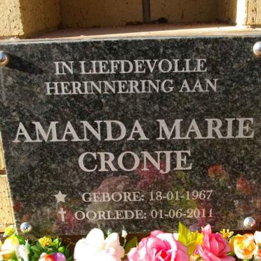 CRONJE Amanda Marie 1967-2011