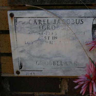 GROBBELAAR Carel Jacobus 1945-1991