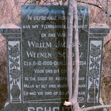 SCHOLTZ Willem Jacobus Weenen 1900-1954