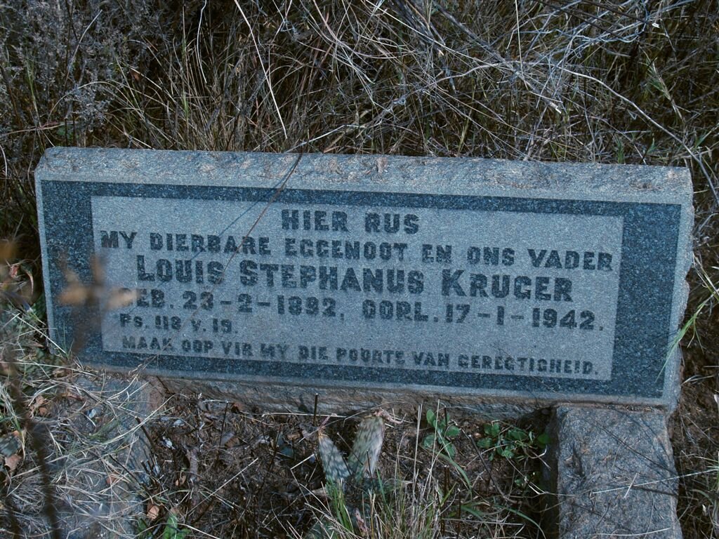 KRUGER Louis Stephanus 1892-1942