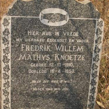 KNOETZE Fredrik Willem Mathys 1910-1950