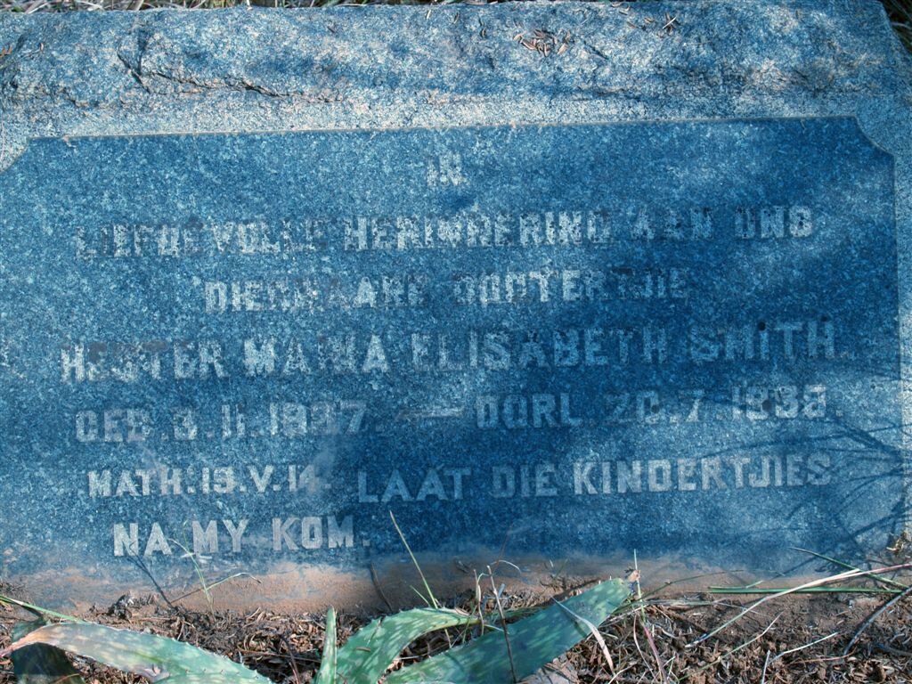 SMITH Hester Maria Elisabeth 1937-1938