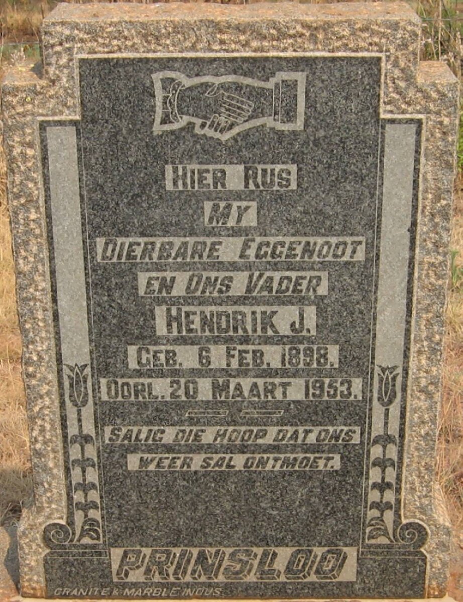 PRINSLOO Hendrik J. 1898-1953