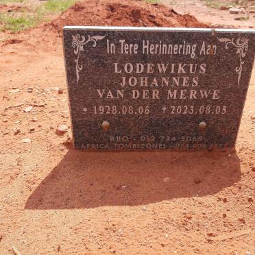 MERWE Lodewikus Johannes, van der 1928-2023