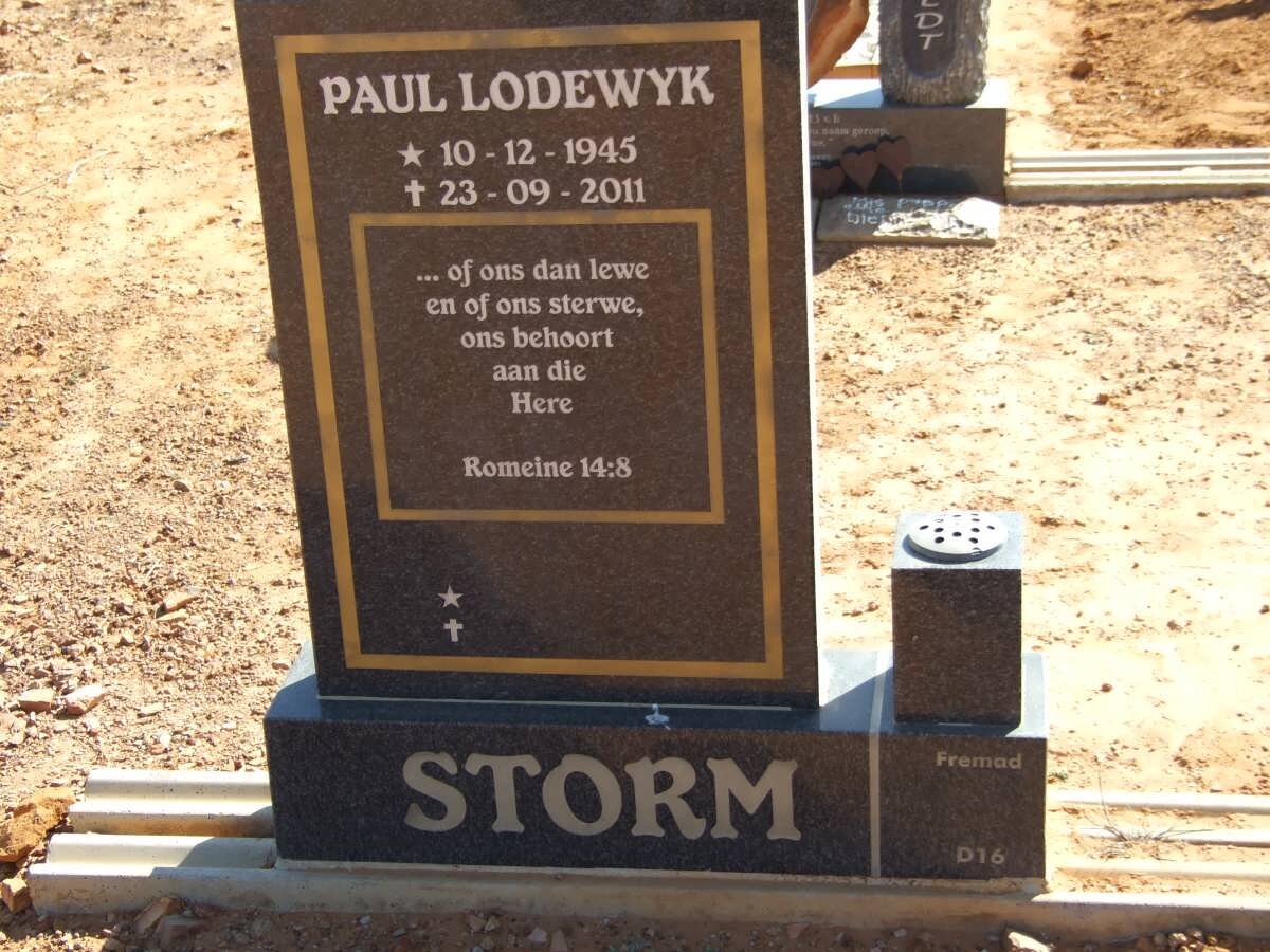 STORM Paul Lodewyk 1945-2011
