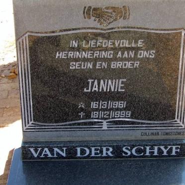 SCHYF Jannie, van der 1961-1999