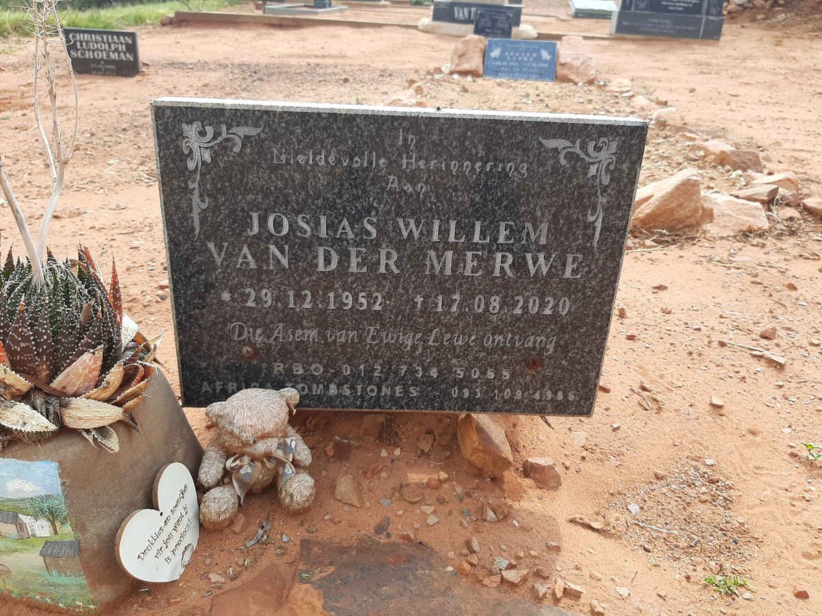 MERWE Josias Willem, van der 1952-2020