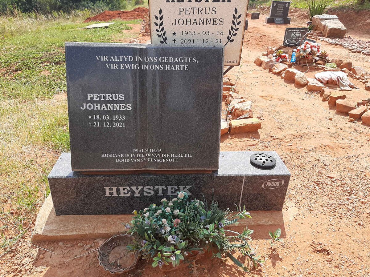 HEYSTEK Petrus Johannes 1933-2021