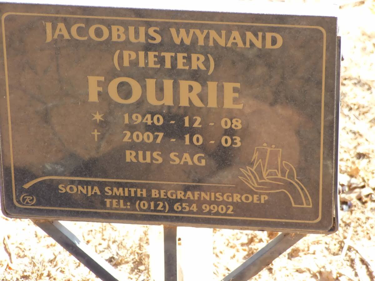 FOURIE Jacobus Wynand 1940-2007