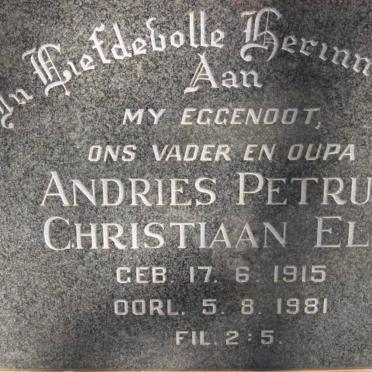 ELS Andries Petrus Christiaan 1915-1981