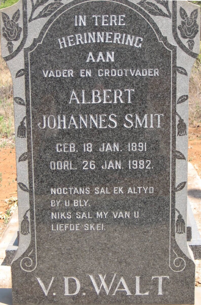 WALT Albert Johannes Smit 1891-1982
