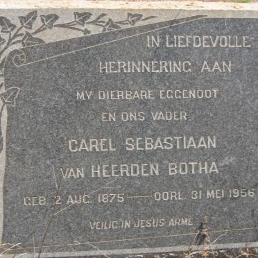 BOTHA Carel Sebasiaan van Heerden 1875-1956