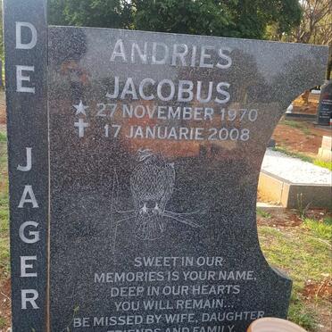JAGER Andries Jacobus, de 1970-2008