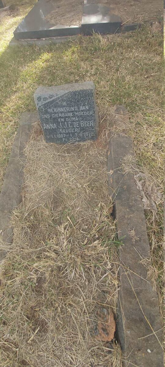 BEER Anna J.J.C., de nee KRUGER 1887-1972