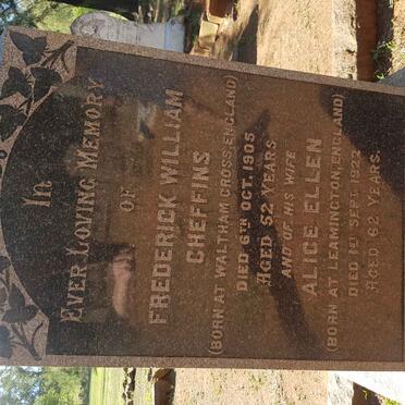 CHEFFINS Frederick William -1905 &amp; Alice Ellen -1922