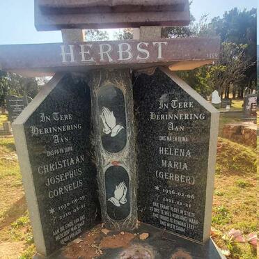 HERBST Christiaan Josephus Cornelis 1930-2010 &amp; Helena Maria GERBER 1936-2011