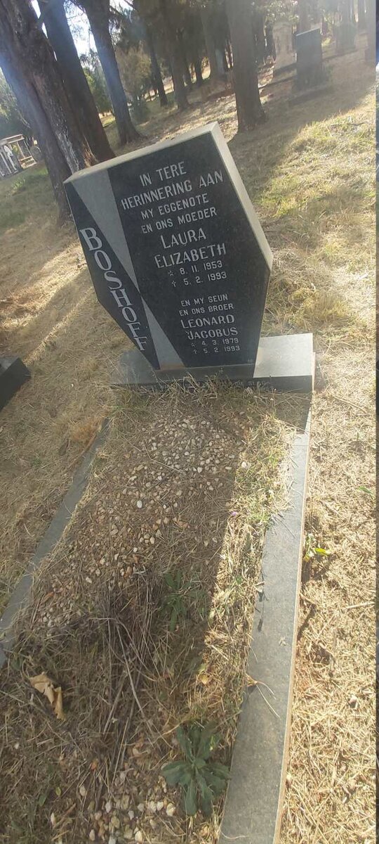 BOSHOFF Laura Elizabeth 1953-1993 :: BOSHOFF Leonard Jacobus 1979-1993