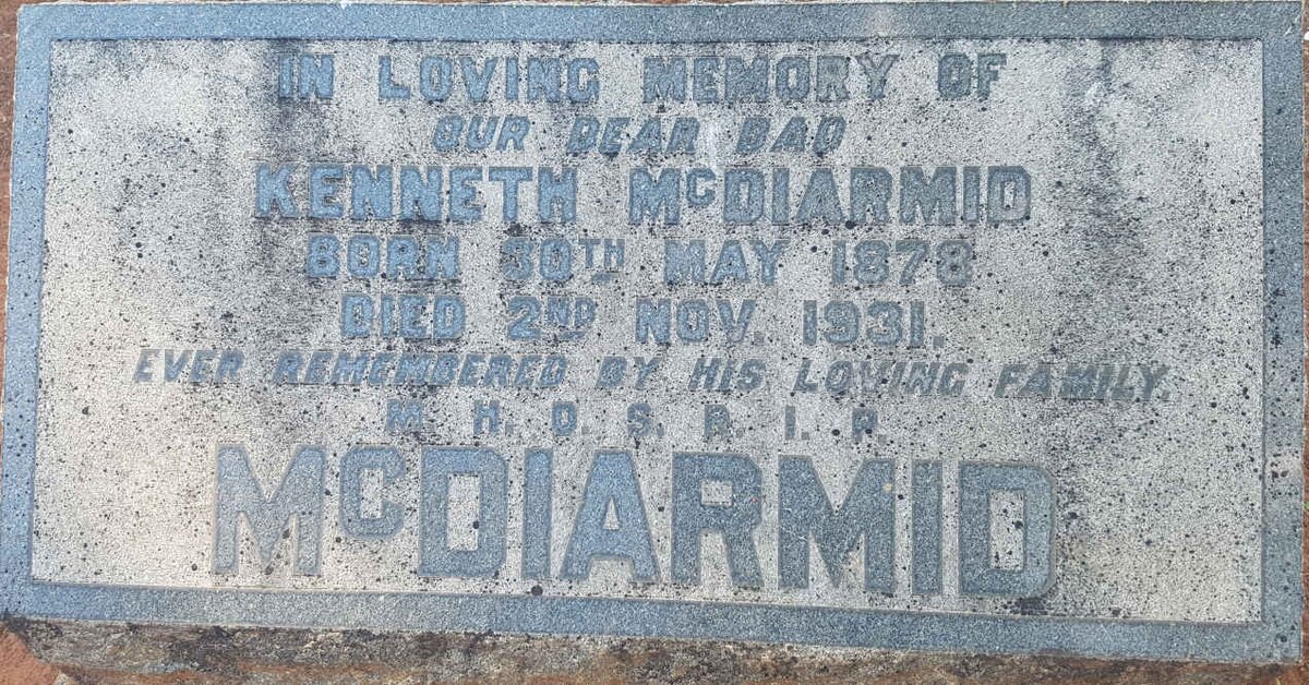 McDIARMID Kenneth 1878-1931
