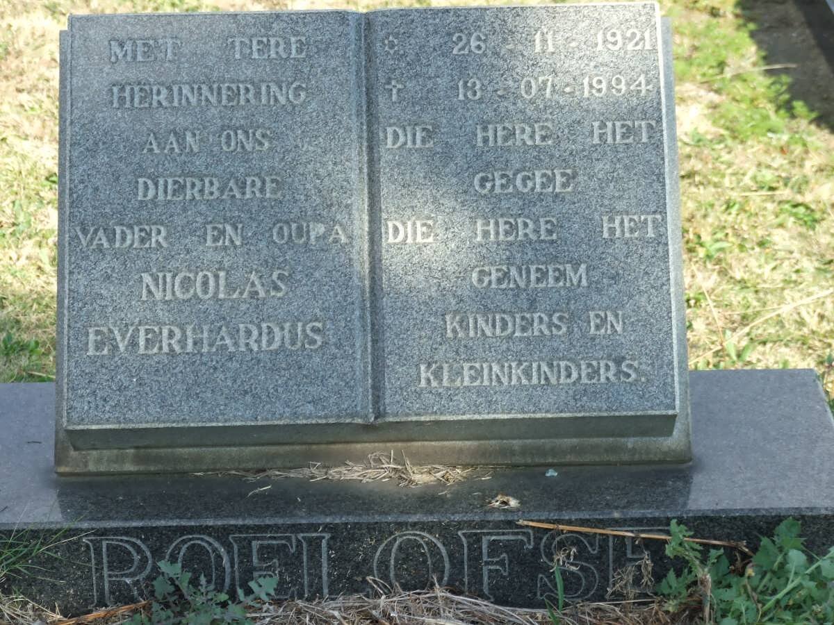 ROELOFSE Nicolas Everhardus 1921-1994