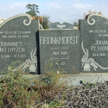 BRONKHORST Johannes Matthyzen 1886-1971 &amp; Johanna Petronella 1890-1977