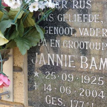 BAM Jannie 1925-2004