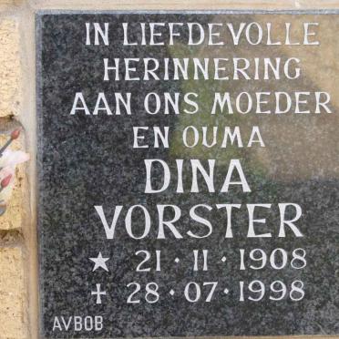 VORSTER Dina 1908-1998