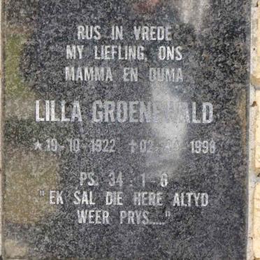 GROENEWALD Lilla 1922-1998