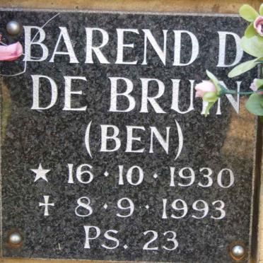 BRUIN Barend D., de 1930-1993