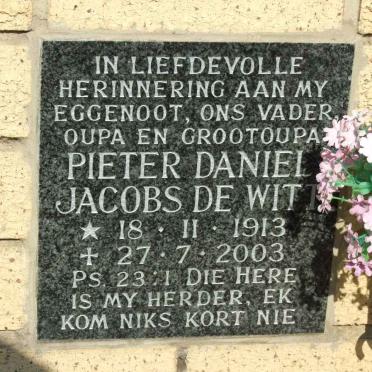 WITT Pieter Daniel Jacobs, de 1913-2003