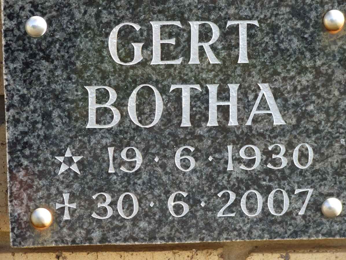 BOTHA Gert 1930-2007